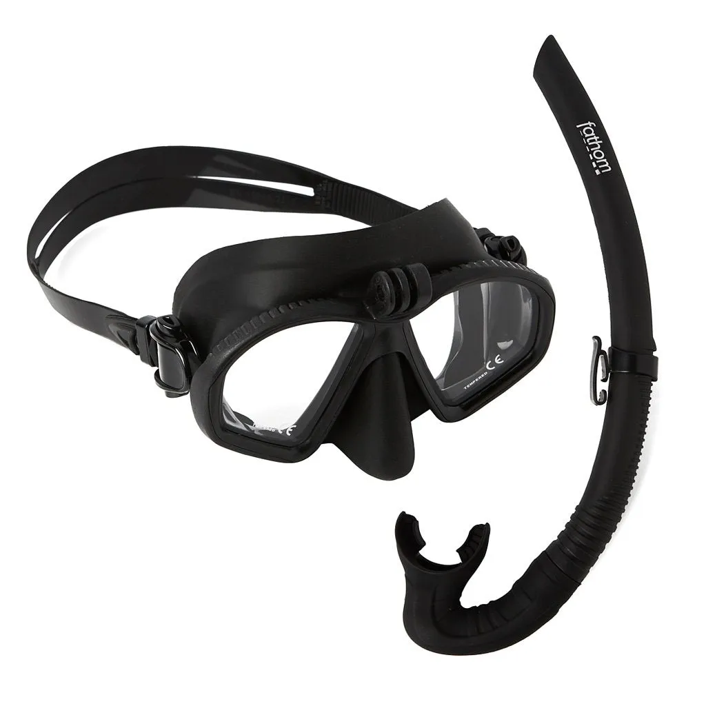 [MASK-AZ-BLK-OS] Azul Adult Mask And Snorkel Combo